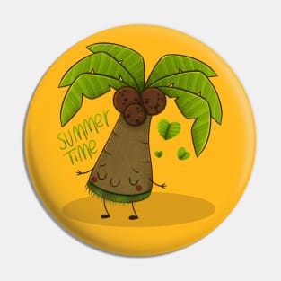 Summer Time Coconut Tree Pin