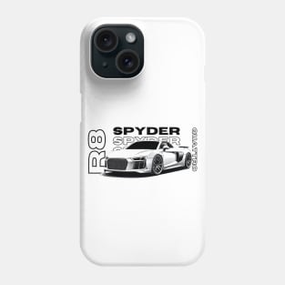 R8 Spyder Quattro 2019 + Car Blueprint Phone Case