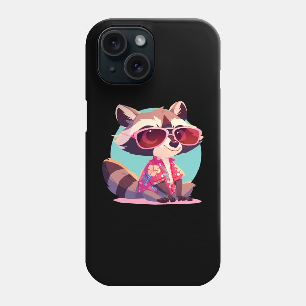 raccoon Phone Case by retinac 