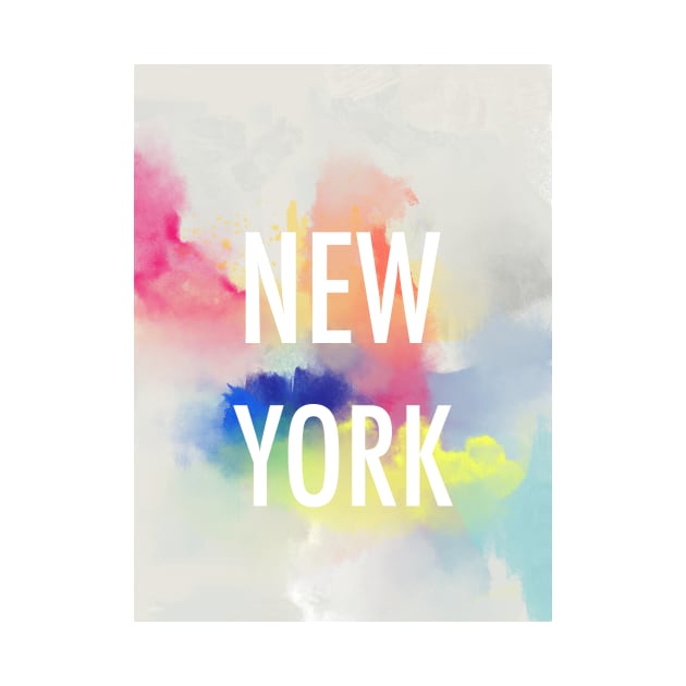 New York watercolour minimal by Woohoo