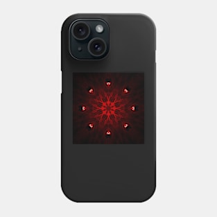 Ominous Red Kaleidoscope pattern (Seamless) 7 Phone Case