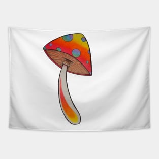 Rainbow Mushroom Tapestry