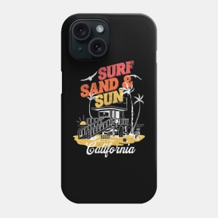 Surf, Sand and Sun California Beach Phone Case