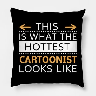 Cartoonist Looks Like Creative Job Typography Design Pillow