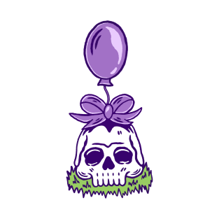 Skull Purple Balloon T-Shirt