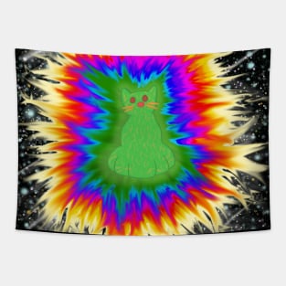 Trippy Jello Cat Art Tapestry