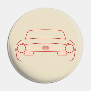 Triumph TR6 classic car outline graphic (red) Pin