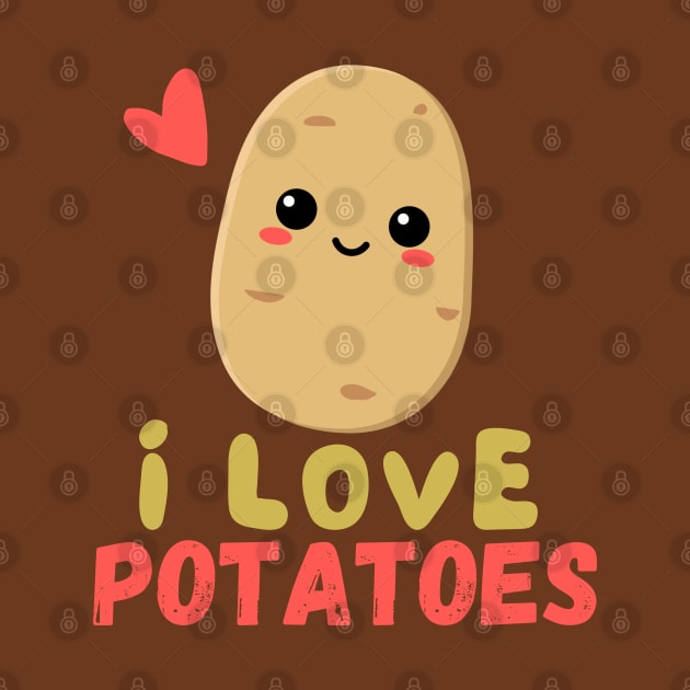 I Love Potatoes by Random Prints