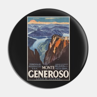 Monte Generoso, Travel Poster Pin