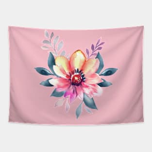 Boho Blossom Watercolor Tapestry