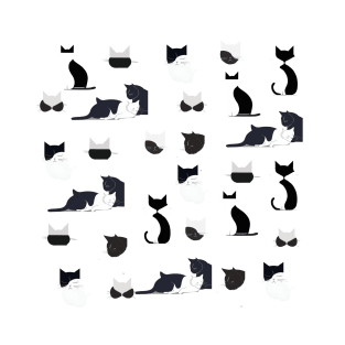 Black and white cat every time T-Shirt