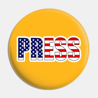 Word Press in American Flag Colors, Pin