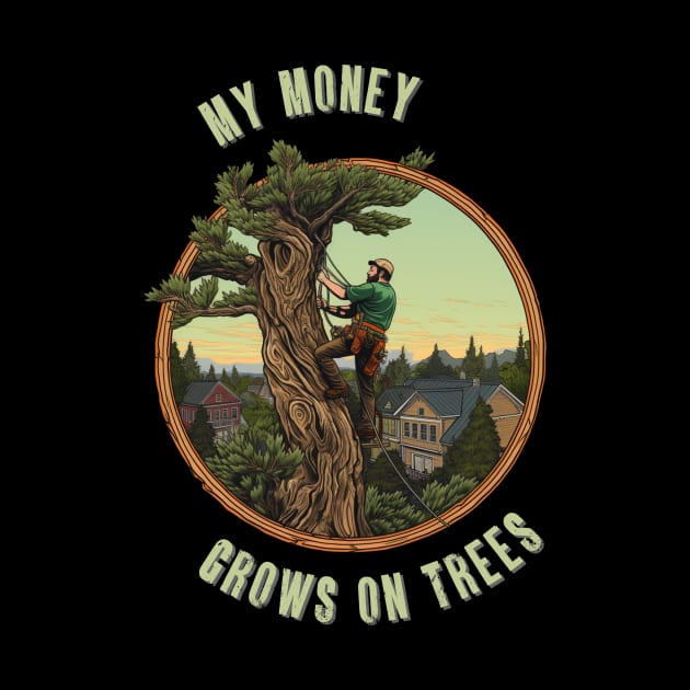 My Money Grows On Trees Arborist Job by Piggy Boxer