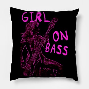 Girl On Bass Pillow