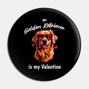 Golden Retriever Lover | Valentines Day Pin