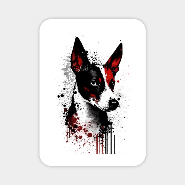 Basenji Dog Portrait Magnet by TortillaChief