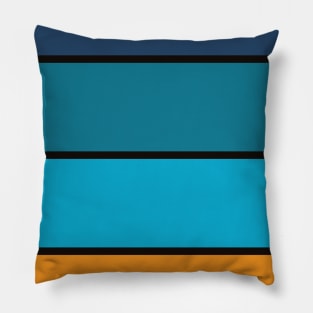 Sea 'Thick Lines' Retro Logo Pillow