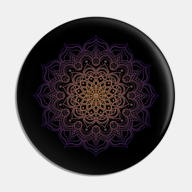 Multi Color Mandala Digital Art Pin by FlyingWhale369