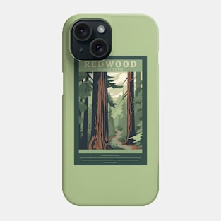 Redwood National Park Vintage Travel Poster Phone Case