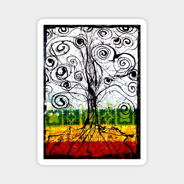 Rasta Tree Magnet by LionTuff79