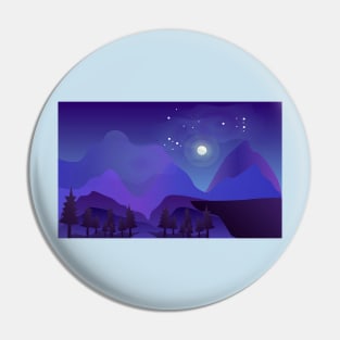 night in the forest Pin