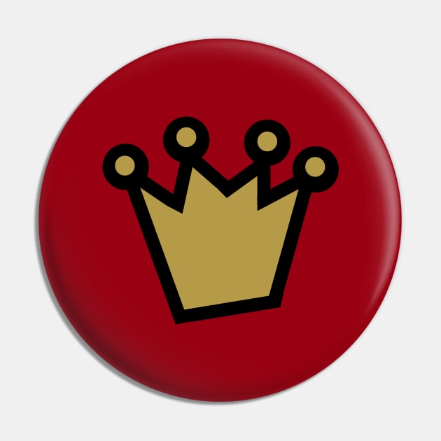 Bold Gold Crown Pin by ellenhenryart