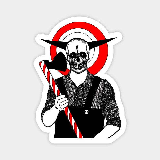 Demonic Farmer Magnet by FUN ART