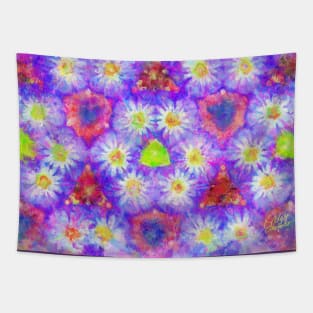 Morning Glory Kaleidoscope Mathematical Abstract Impressionist Painting Tapestry