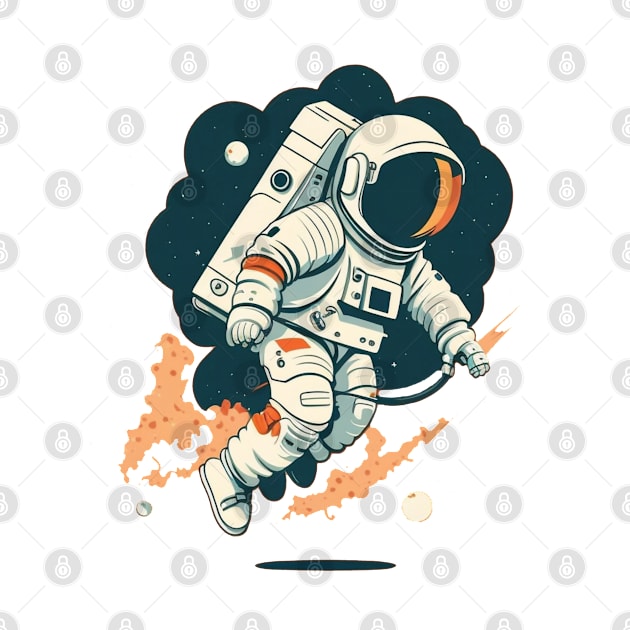 Astronaut in space by Bakr