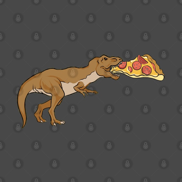 T-Rex Going After a Piece of Pepperoni Pizza by JoeHx