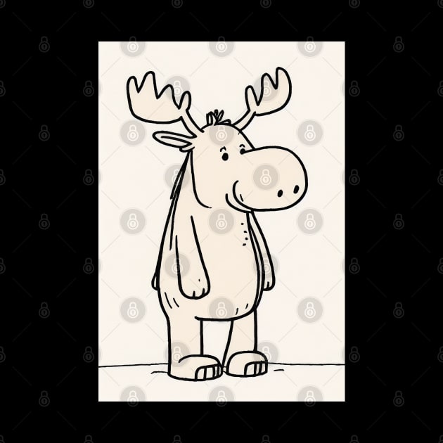 Minimalist Moose by Legendary T-Shirts