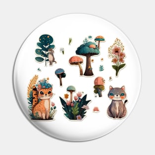 Cute nature sticker pack Pin