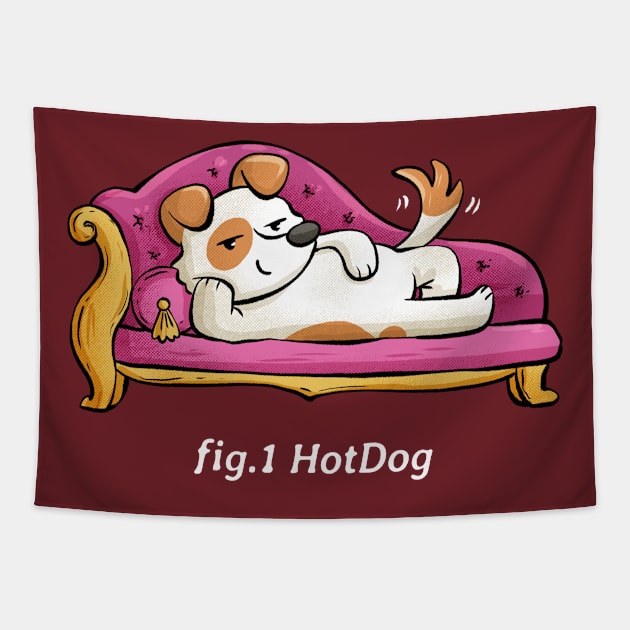 Fig.1 HotDog Tapestry by salihgonenli