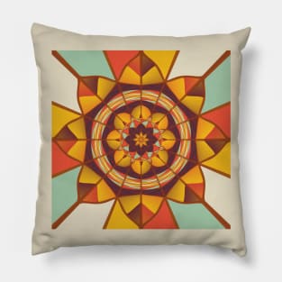 Multicolored geometric flourish Pillow