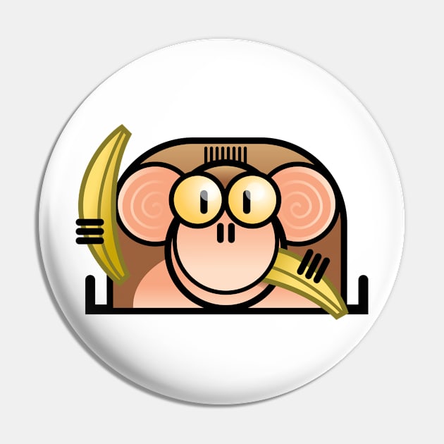 Comic Monkey Pin by viSionDesign