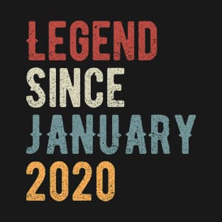 Legend Since January 2020 Vintage Retro 1st Years Old Gifts T-Shirt