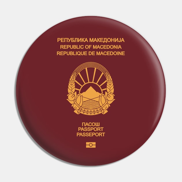 Macedonia passport Pin by Travellers