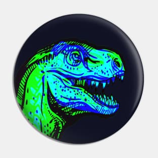 T-Rex Interactive Green&Blue Filter T-Shirt By Red&Blue Pin