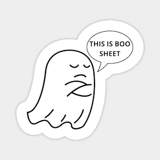 Colorful Halloween Ghost - 'Boo Sheet' Funny Design Magnet