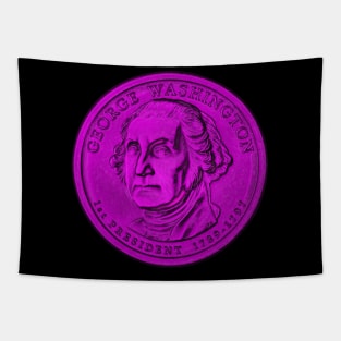 USA George Washington Coin in Pink Tapestry