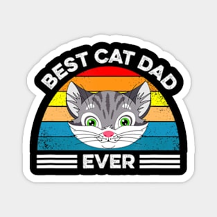 Best Cat Dad Ever Kitty Calico Cat Fathers Day Magnet