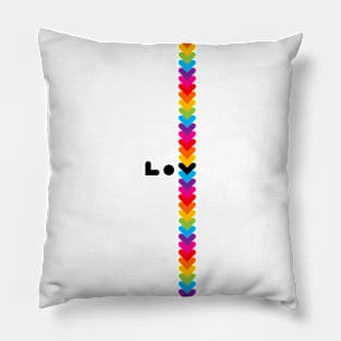 LOV rainbow design, version five Pillow