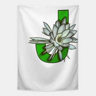 Letter J floral Tapestry