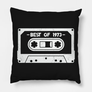 Best of 1973 Retro Cassette Tape 1973 Birthday Pillow