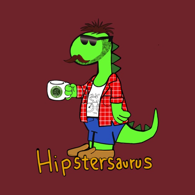 hipster Saurus by wolfmanjaq