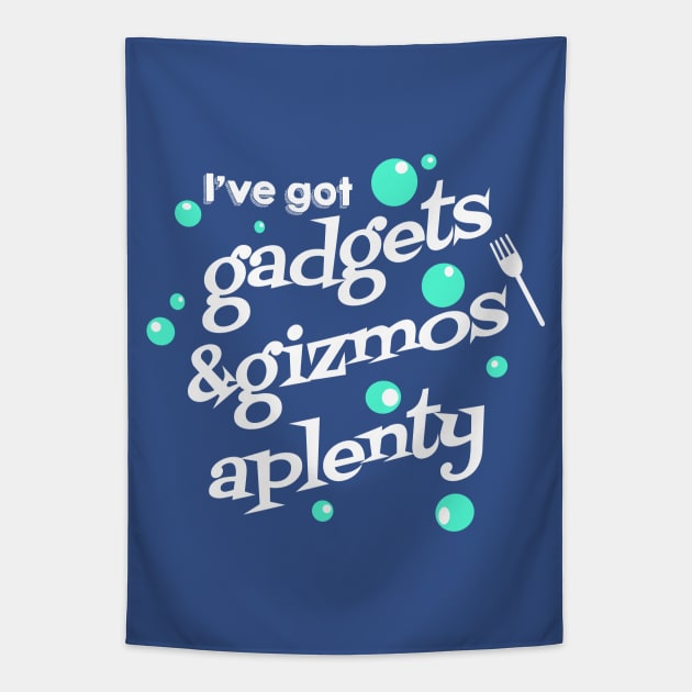 Gadgets and Gizmos Aplenty Tapestry by PopCultureShirts