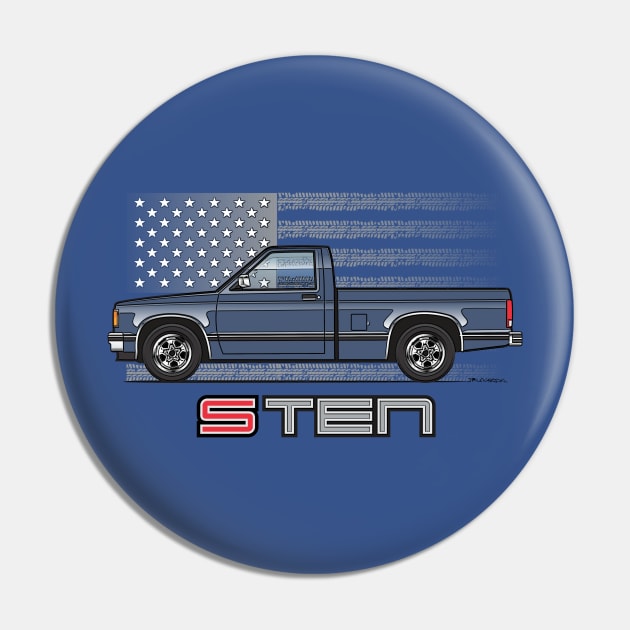 USA Blue Grey Pin by JRCustoms44