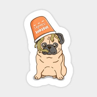 Pug Noodles Magnet