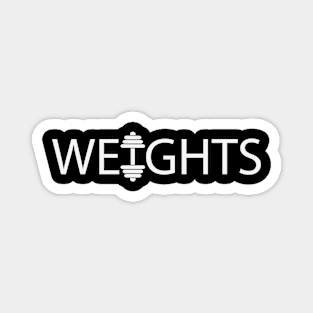 Weights typography design Magnet