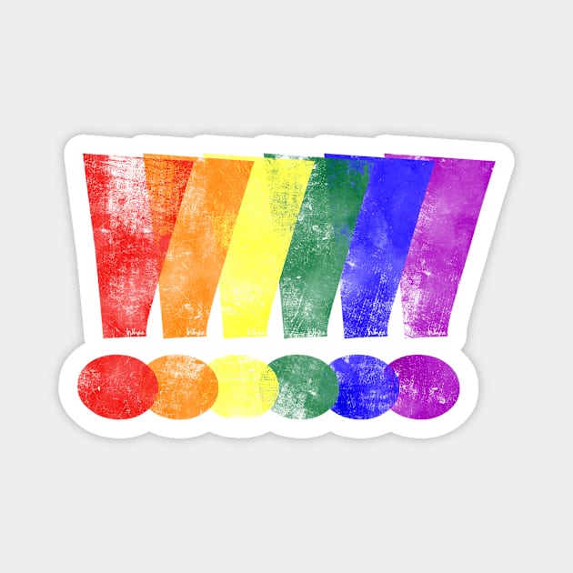 LGBTQ Pride Exclamation Points Magnet by wheedesign